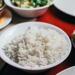 A meal of white rice